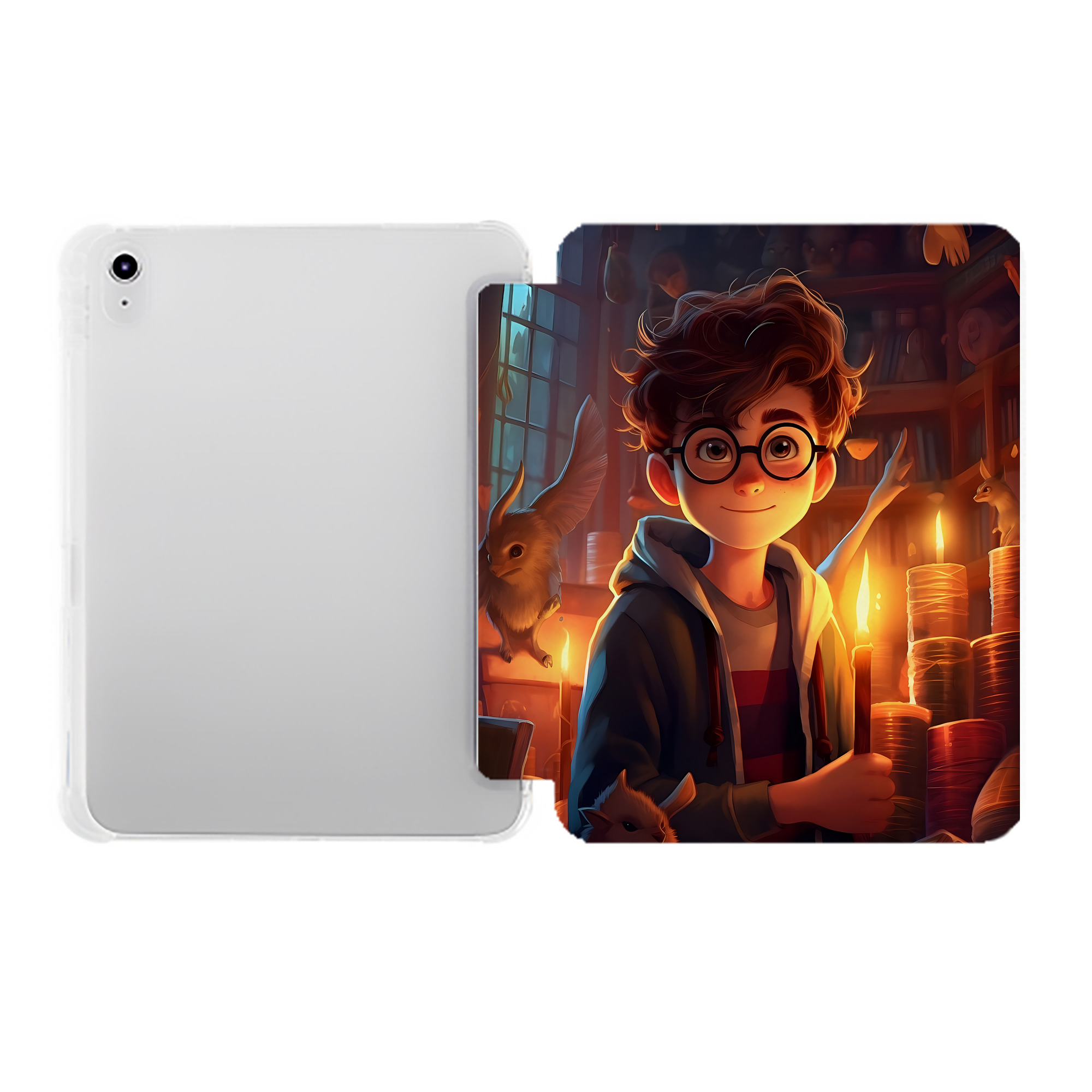 （画像用） Harry Potter ハリー・ポッターシリーズ IPad ケース ペン収納付き 三つ折りスタンド PUレザー×シリコン 対応機種9.5/10.5/10.9インチ